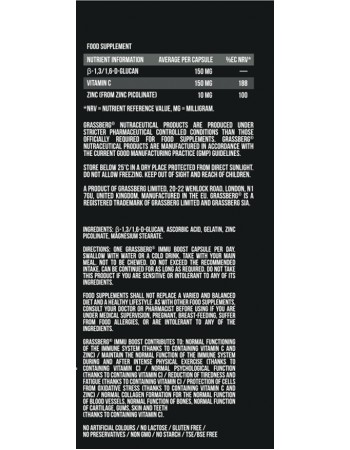 Immu Boost - Beta Glucans 60 капсули | Grassberg