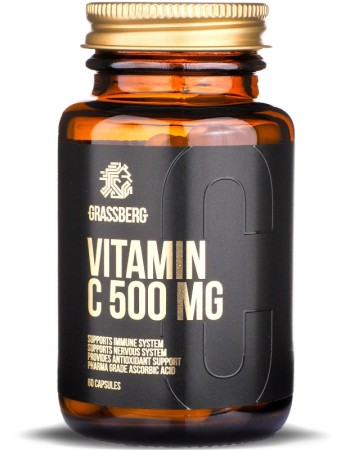 Vitamin C 500 мг 60 капсули | Grassberg