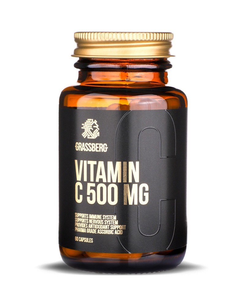 Vitamin C 500 мг 60 капсули | Grassberg Vitamin C 500 мг 60 капсули | Grassberg