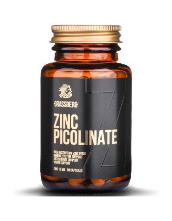 High Absorption Zinc Picolinate 15 мг 60 капсули | Grassberg
