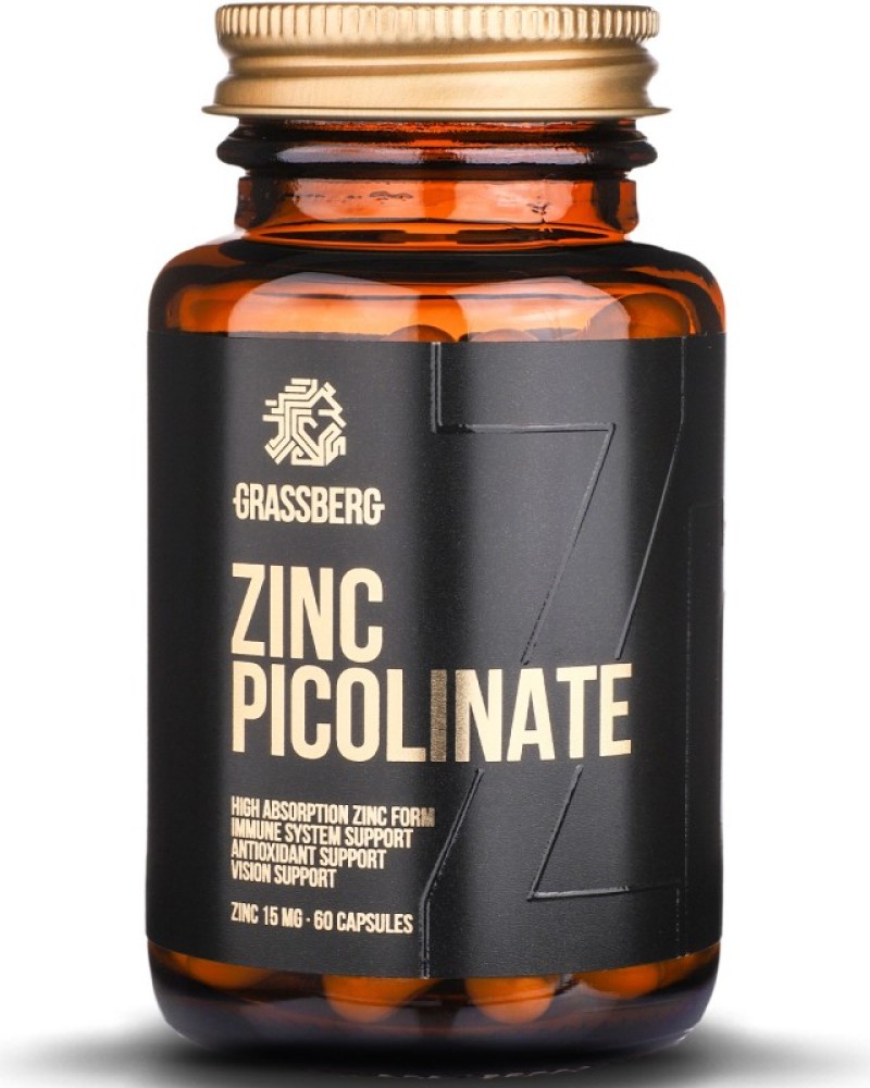 High Absorption Zinc Picolinate 15 мг 60 капсули | Grassberg