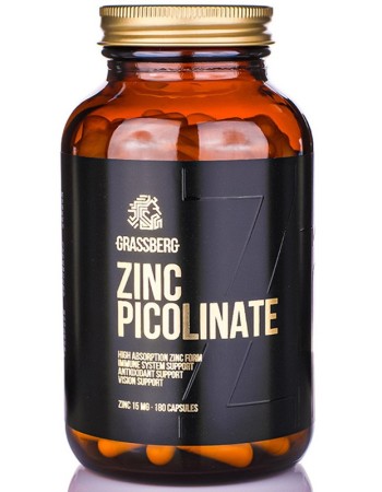 High Absorption Zinc Picolinate 15 мг 60 капсули | Grassberg