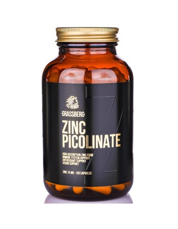 High Absorption Zinc Picolinate 15 мг 60 капсули | Grassberg