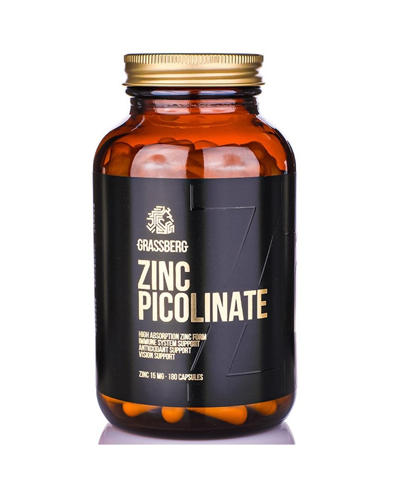 High Absorption Zinc Picolinate 15 мг 60 капсули | Grassberg High Absorption Zinc Picolinate 15 мг 60 капсули | Grassberg
