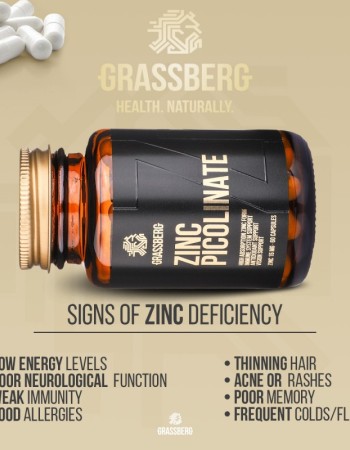 High Absorption Zinc Picolinate 15 мг 60 капсули | Grassberg