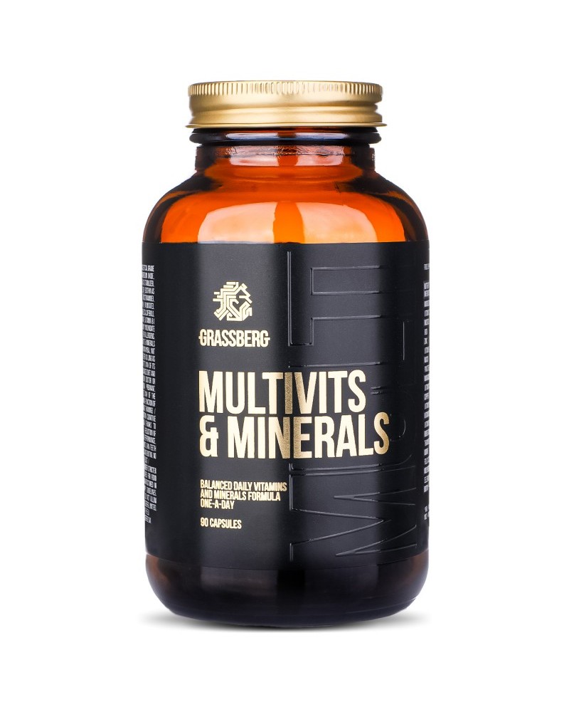 Multivits & Minerals 60 гел-капсули | Grassberg Multivits & Minerals 60 гел-капсули | Grassberg