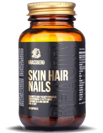 Skin Hair Nails 60 гел-капсули | Grassberg