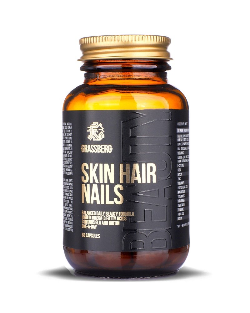 Skin Hair Nails 60 гел-капсули | Grassberg