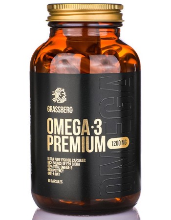 Omega-3 Premium 1200 мг 90 гел-капсули | Grassberg