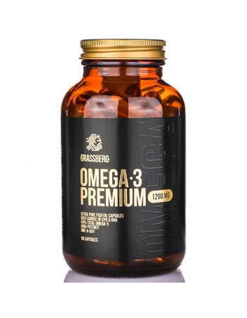 Omega-3 Premium 1200 мг 90 гел-капсули | Grassberg Omega-3 Premium 1200 мг 90 гел-капсули | Grassberg