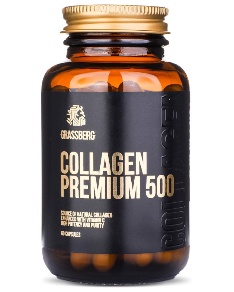 Collagen Premium 500 60 капсули | Grassberg