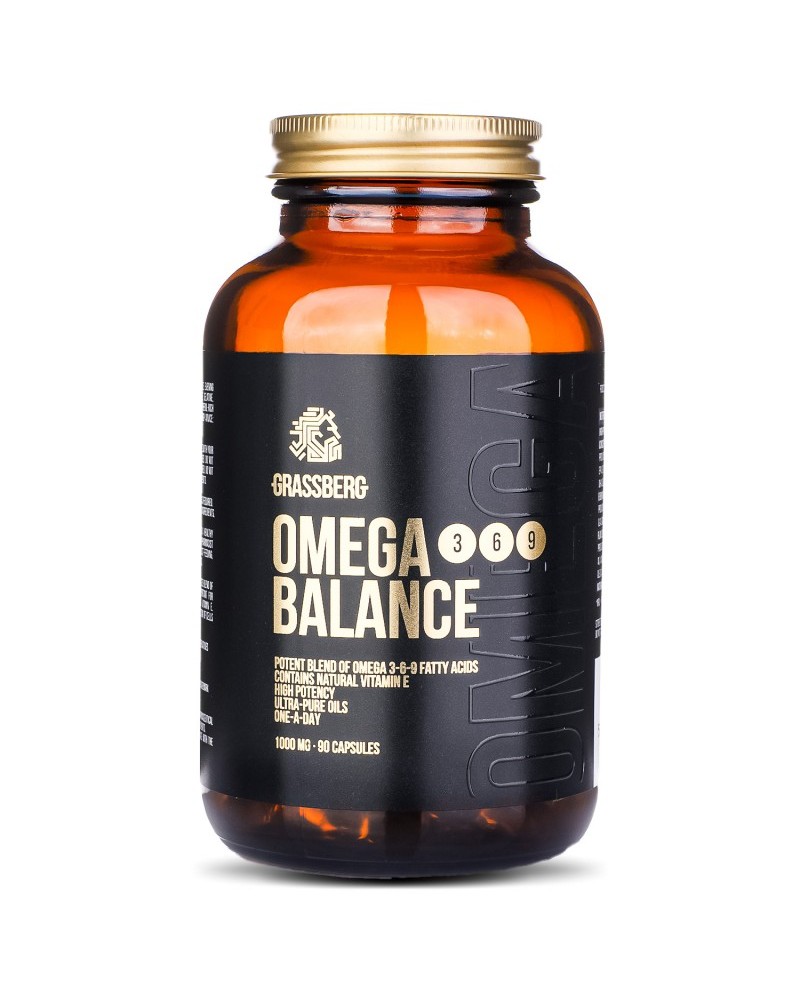 Omega 3-6-9 Balance 1000 мг 90 гел-капсули | Grassberg Omega 3-6-9 Balance 1000 мг 90 гел-капсули | Grassberg