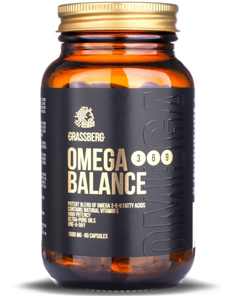 Omega 3-6-9 Balance 1000 мг 90 гел-капсули | Grassberg
