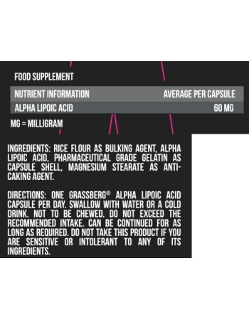 Alpha Lipoic Acid 60 капсули | Grassberg Alpha Lipoic Acid 60 капсули | Grassberg