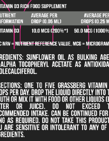 Vitamin D3 Drops 400 IU 50 мл | Grassberg