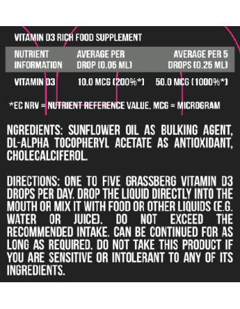 Vitamin D3 Drops 400 IU 50 мл | Grassberg