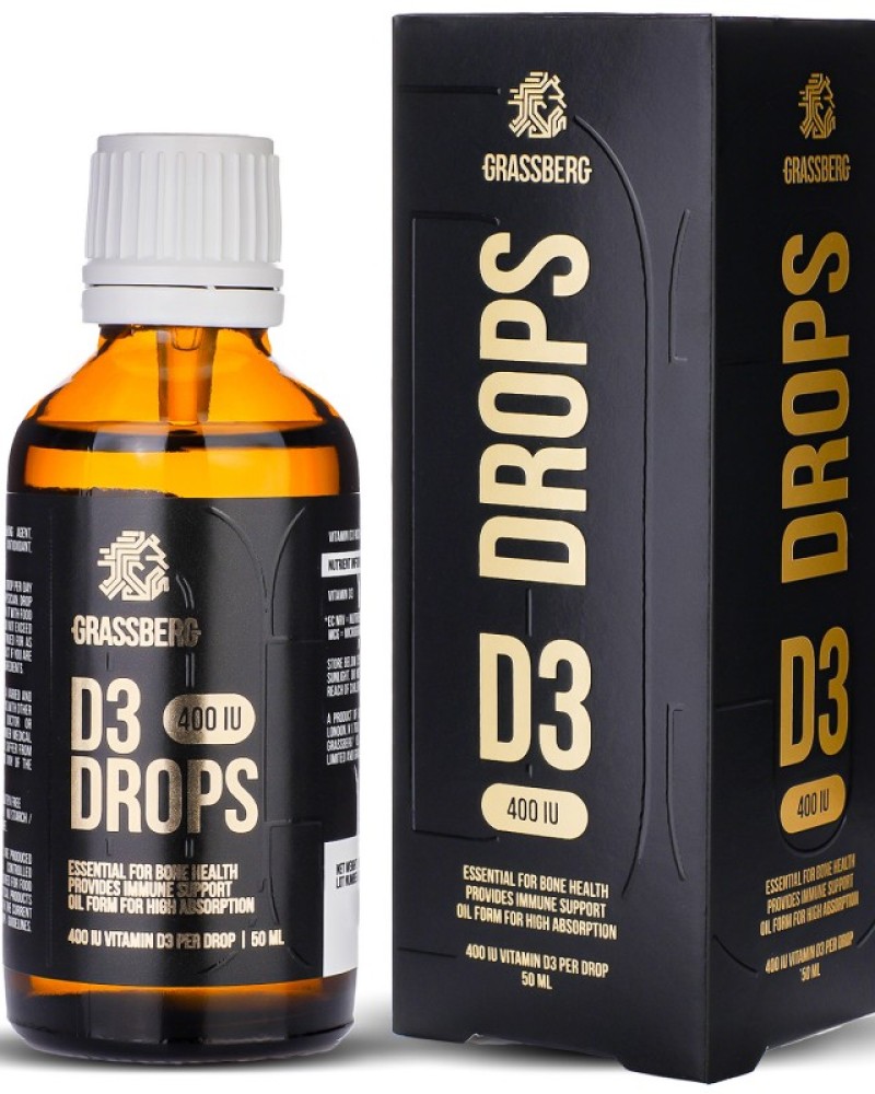 Vitamin D3 Drops 400 IU 50 мл | Grassberg
