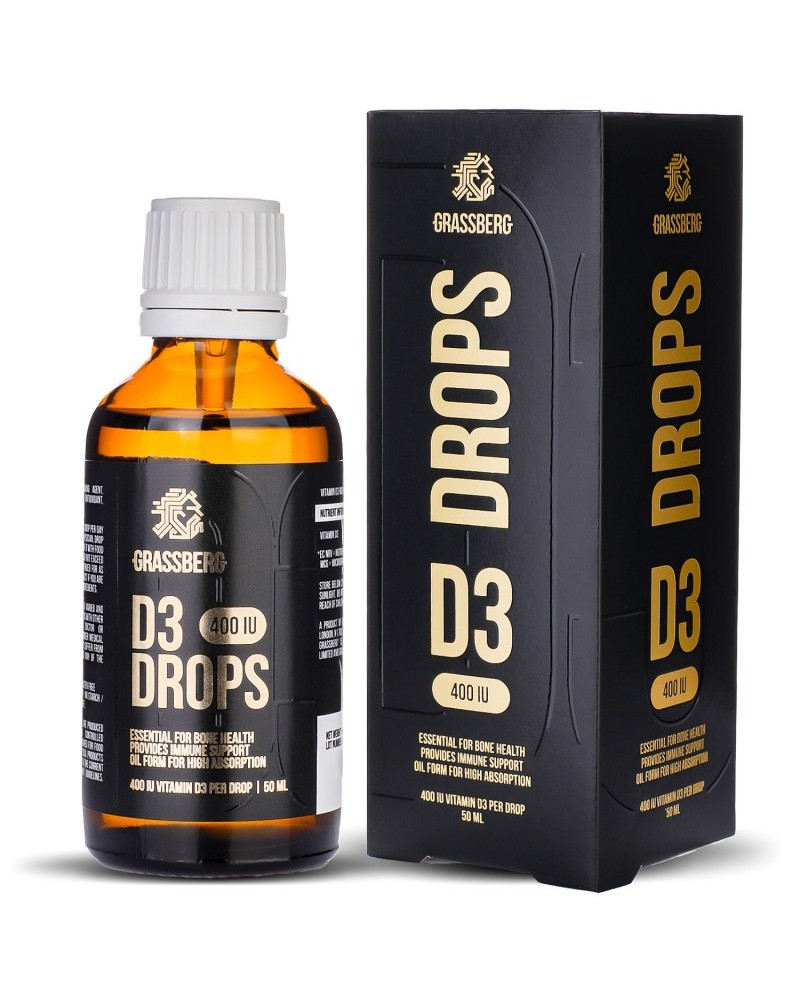 Vitamin D3 Drops 400 IU 50 мл | Grassberg