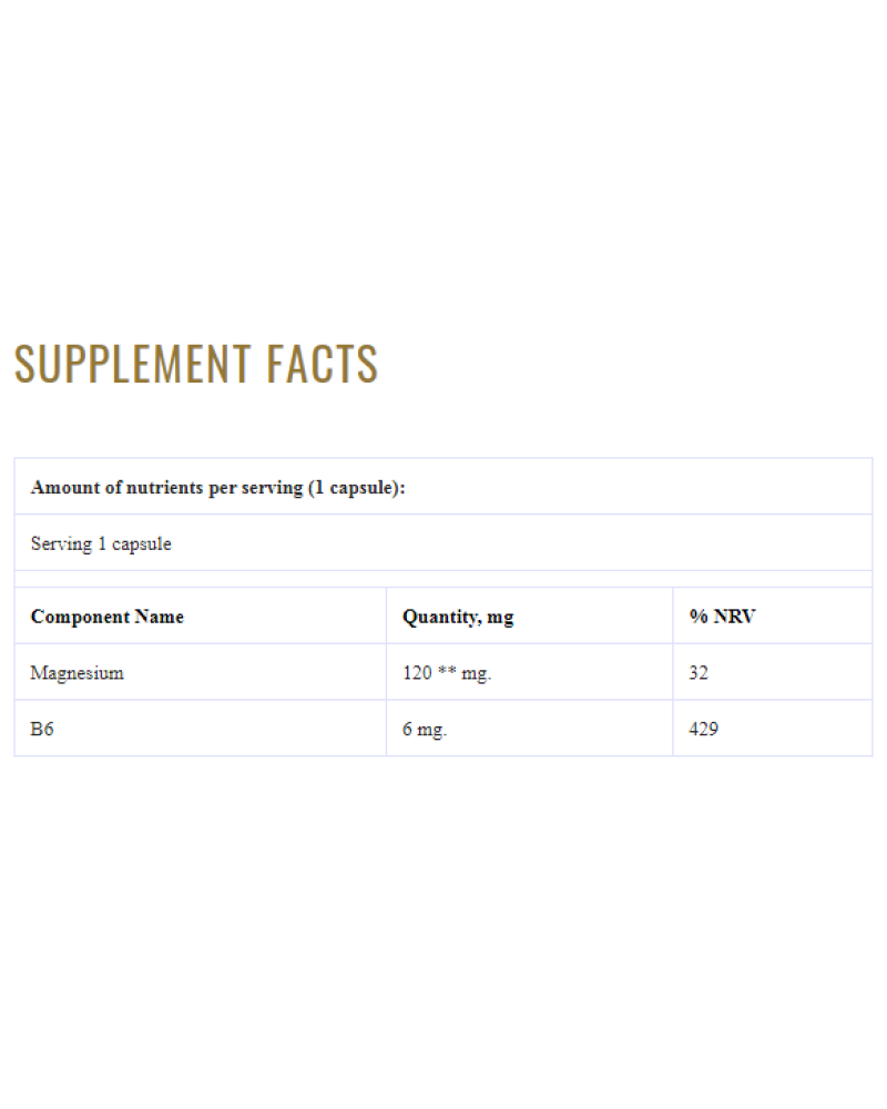 Magnesium Premium B6 60 капсули | Grassberg Magnesium Premium B6 60 капсули | Grassberg