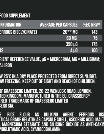 Iron Complex 60 капсули | Grassberg