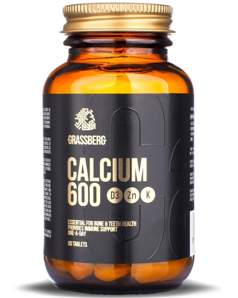Calcium 600 + D3 + Zn + K 90 таблетки | Grassberg