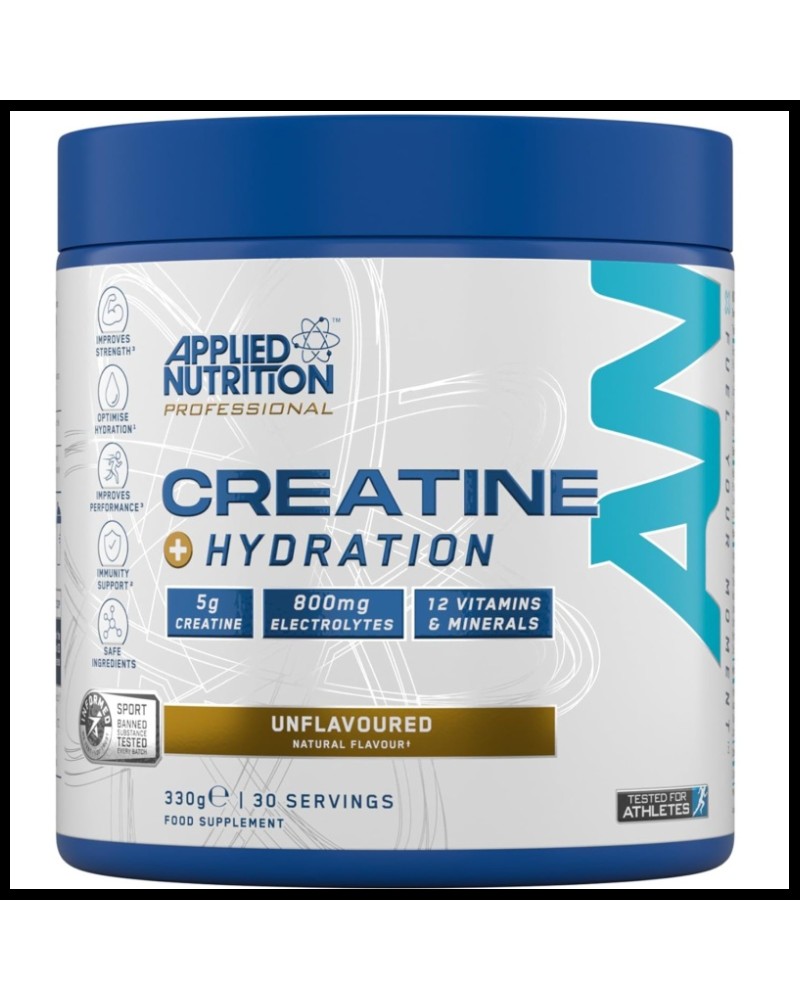 Creatine + Hydration Unflavored - Креатин и Електролитна Формула - Неовкусен - Бял | 330g