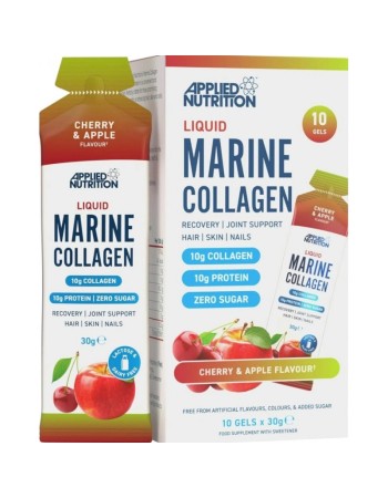 Marine Collagen Liquid - Течен Рибен Колаген - Череша и ябълка | 10 x 30g